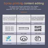 Mini 12.7mm Tij kotak genggam pengodean Printer Inkjet 7.4V untuk permen genggam tanggal kedaluwarsa pencetak Inkjet untuk penggunaan industri