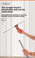 Lame d'essuie-glace en silicone pour plancher de salle de bain, balai magique rétractable pour salle de bain