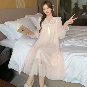 W225 # cuello en V encaje otoño camisón malla manga larga <span class=keywords><strong>con</strong></span> almohadilla en el pecho - Product Image 2