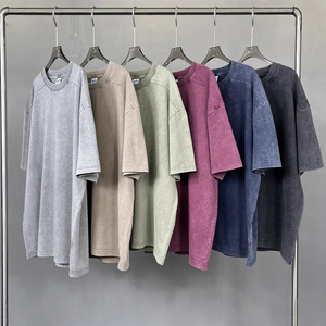 เสื้อยืดสตรีทแวร์ทรงวินเทจ คอทรงกลม แขนสั้น ปี 2025 สำหรับผู้ชายและผู้หญิง สไตล์ลำลอง โอเวอร์ไซส์ ทรงหลวม - Product Image 1