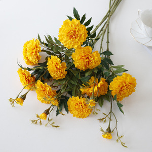 Fleurs de marguerite artificielles, bouquet de fleurs en soie jaunes, décoration intérieure, accessoires de mariage, haute simulation - Product Image 2
