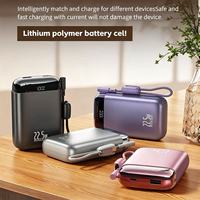 Batterie externe Z2 10000mAh, charge rapide 22.5W, câble Type-C, batterie externe portable, design fin pour smartphone, utilisation quotidienne