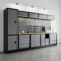 Gabinete de Herramientas Resistente para Taller, Estación de Trabajo Industrial, Sistema de Almacenamiento para Garaje OEM/ODM, Sistema de Almacenamiento Modular para Taller con Certificación CE/ISO