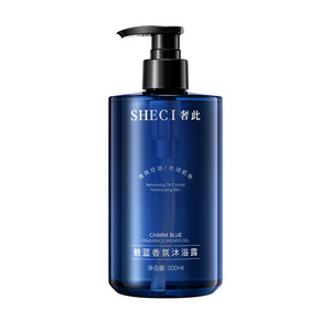 Sheci Charm Blue Fragrance <b>Shower</b> Gel 500ml Refreshing Oil <b>Control</b> Moisturizing Skin - Product Image 3