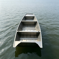 Bateau à fond plat en aluminium de 2,5 m à 6,0 m, petit bateau de pêche pour la rivière, le bassin, l'aquaculture et les opérations agricoles