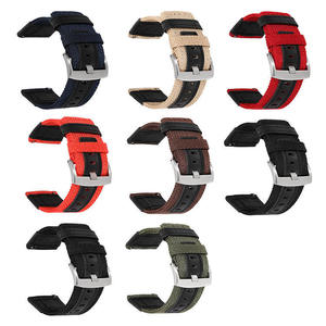 Correa de Reloj Yunse Cordura Híbrida de Nylon y Cuero Cosida a Mano con Liberación Rápida, Multicolor, Impermeable, 18 20 22 24mm, Personalizable - Product Image 2