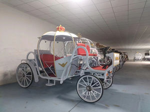 Chariot de princesse Cendrillon motorisé, chariot de mariage de luxe à chevaux, à vendre - Product Image 3