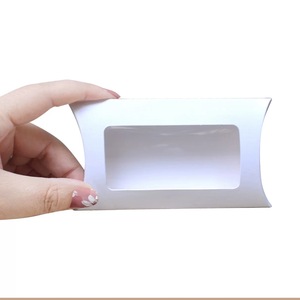 Caja de papel para dulces personalizada al por mayor, almohada de papel Kraft plegable <span class=keywords><strong>con</strong></span> ventana para <span class=keywords><strong>galletas</strong></span> - Product Image 6
