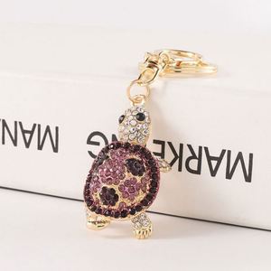 Women Bag Sea Animal Metal Key Chains Pendant Cute Crystal Rhinestone <b>Keychains</b> Turtle Keychain Fashion Women Bag Accessories - Product Image 2