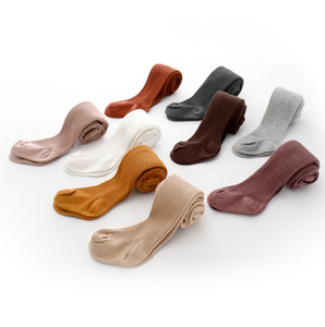 Collants côtelés doux de couleur bonbon collants antidérapants pour filles en coton emballé dans une boîte-cadeau - Product Image 2