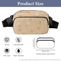 Sac banane unisexe à fermeture éclair réglable avec logo personnalisé Sac banane en nylon imperméable de grande capacité pour le sport hawaïen Beach Shell Print