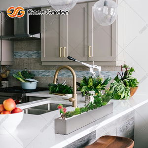 Pot de fleurs surélevé en acier galvanisé carré Gnee GN-PR-610 pour usage domestique en intérieur, style américain - Product Image 3