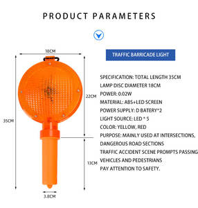 Fabrika fiyat kırmızı Amber LED yol yapımı trafik uyarı ışığı el - Product Image 4