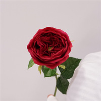 Q-509 Real Touch David Austin Rose Roses de mariage de remise des diplômes de Noël pour la décoration de la Saint-Valentin