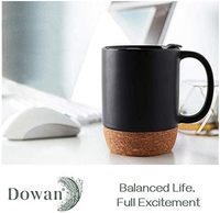 Vente en gros usine : Tasses émaillées 11oz avec base en liège et fond en bois, logo et couleurs personnalisables, écologiques, pour la rentrée scolaire