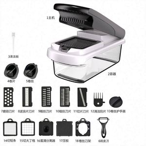 Kitchen Accessories 18-in-1 Manual Mandoline <b>Vegetable</b> Slicer Chopper <b>Multifunction</b> Veggie <b>Cutter</b> Onion Potato <b>Vegetable</b> Grater - Product Image 2