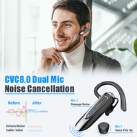 Link Dream Earpiece Bluetooth V5.0, Headphone Headset Bluetooth TWS Earphone nirkabel untuk pengemudi truk