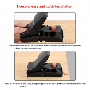 Piège à rats en plastique sensible et cage à souris réutilisable – Outil de capture de rongeurs pour la lutte antiparasitaire domestique et la cuisine, utilisation en intérieur - Product Image 4
