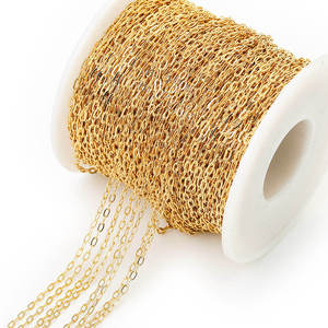 Wholesale Stainless Steel Waterproof Gold Filled <strong>Chain</strong> Roll Extension O <strong>Cross</strong> <strong>Chain</strong> for Jewelry Making - Product Image 2