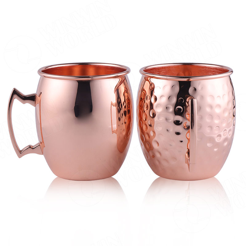 Moscow Mule - Set Di 4 Tazze In Rame Con Cannucce, 453g, Fatte A Mano, Regalo Elegante