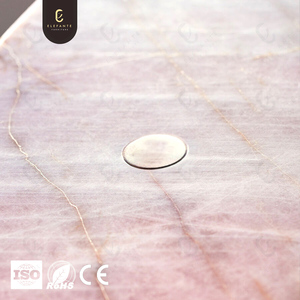 Modern Luxury Pink Marble <strong>Dining</strong> <strong>Table</strong> Sets Floating Ultra <strong>Thin</strong> Monolith Natural Vein Spectacle Centerpiece Home Furniture - Product Image 2