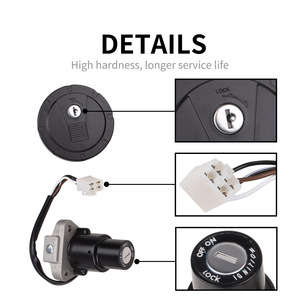 Kawasaki KLR650 Ignition Switch Fuel <b>Cap</b> Lock <b>Key</b> Set 2008-2018 Dual Sport Motorcycle Replacement Part Aluminum Mechanical Dial - Product Image 2