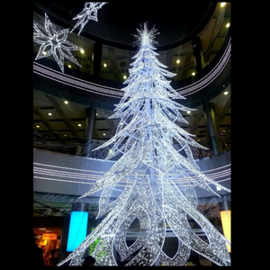 Giant outdoor waterproof Christmas metal cone tree motif <b>light</b> with <b>star</b> <b>led</b> <b>lights</b> - Product Image 3