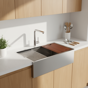 Lavello da Cucina Sottopiano in Acciaio Inox a Vasca Singola 33x19x10 Pollici, Superficie Lucida Multifunzionale - Product Image 2