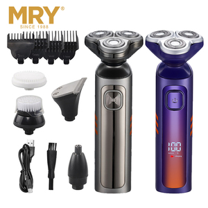 Rasoir électrique pour homme MRY à 3 lames, 600 mAh, charge rapide 2H, étanche IPX6, rasoir rechargeable sans fil USB, <span class=keywords><strong>kit</strong></span> de toilettage 5 en 1 - Product Image 6