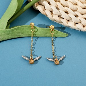 Boucles <span class=keywords><strong>d</strong></span>'oreilles Golden Quidditch Little Thief, accessoires de cosplay, cadeaux pour fans, boucles <span class=keywords><strong>d</strong></span>'oreilles pour filles, dessin animé - Product Image 6