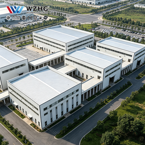 Entrepôt commercial préfabriqué en acier sur mesure pour le stockage de matériaux en vrac avec structure de poutres et colonnes soudées robustes pour usine - Product Image 1