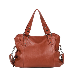 <b>Soft</b> Durable PU Leather Foldable Zipper Closure Shoulder <b>Crossbody</b> Tote <b>Bags</b> for Women Daily Use Vintage Solid Handbag 1-1.9L - Product Image 4