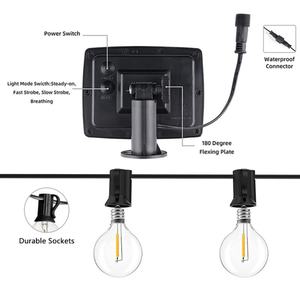 Guirnalda de Luces Solares G40 para Exteriores, 25/30/50 LED, Luces Colgantes para Patio, Bistro, Jardín, Valla, Guirnalda Solar con Fuente LED - Product Image 5