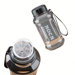 Bouteille d'eau de sport personnalisée avec marquages de mesure, résistante aux chocs, élégante, portable, 3 tailles, bouteille d'eau de gym pour hommes - Product Image 1