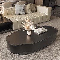 Moderne einfache geformte Rock Plate Mango Couch tisch Große kleine Wohnung Geeignete ovale Wohnzimmer Haushalt für einfachen Geschmack