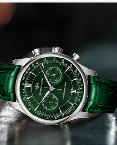 Reloj de pulsera de cuarzo de lujo para hombre, cronógrafo de movimiento de cuarzo, de acero inoxidable, VK64 flyback - Product Image 4