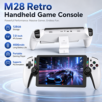 Console de jeu vidéo portable M28, 128 Go, écran HD de 7,0 pouces, batterie longue durée de 4000 mAh, prend en charge plus de 30 émulateurs pour logo personnalisé OEM