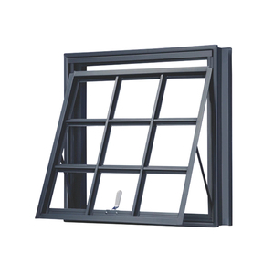 Auvents modernes en aluminium métallique à ouverture verticale, fenêtres personnalisées avec ventilation, auvent en verre et aluminium pour toilettes et salles de bain - Product Image 4