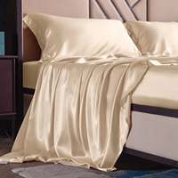 Ensemble de draps en soie pure chinoise 19 Momme avec taies d'oreiller, housse de couette de luxe 100% soie et draps en soie – Vente en gros