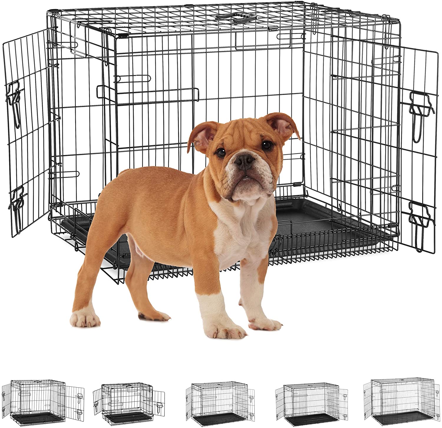Folding Wire Pet Cages For Large Cat Dog House Metal