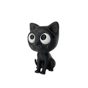 Support de lunettes de bureau en plastique noir, design artistique moderne en forme de chat imprimé en 3D, série Fantasy, monture de lunettes mignonne en forme de chat - Product Image 5