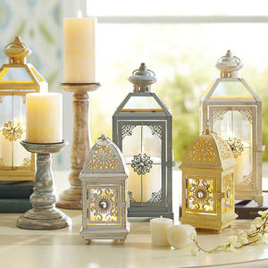 Vintage Handmade Iron <strong>Candle</strong> Holder-Large Floor Standing <strong>Lantern</strong> for Garden Outdoor Wedding Decor - Product Image 1