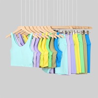 Ensemble de 2 shorts de yoga en gros, coupe ajustée, haute compression, écologique, respirant, équipement de fitness sans couture pour l'entraînement et la gym en été