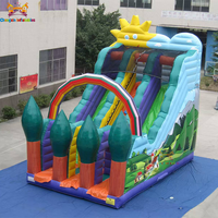 Château gonflable commercial sur le thème de la jungle, en PVC, personnalisé en usine, pour centre commercial, aire de jeux extérieure