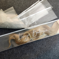Bolsa de Embalaje de PVC con Logotipo Personalizado en Oferta, Bolsa con Cierre para Trenzas de Cabello, Bolsa con Cierre Hermético para Extensiones de Cabello, Pelucas, Bolsa de Plástico con Cierre Hermético