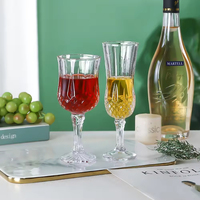 Flûtes et gobelets en verre rétro transparent SNW, verres à vin blanc, verres à vin rouge, verres à champagne, verres à brandy, verres à shot