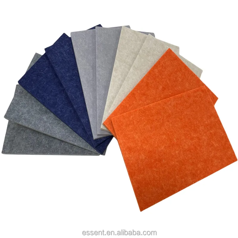 Acoustic Panel Polyester Fiber Acoustic Panel Board Fireproof PET Felt Ceiling Acoustic Baffle Tile