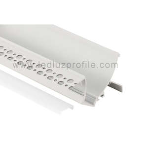 LED-Profile Gips 12,5mm Gips Trockenbau Aluminium LED-Profil Indirektes Licht PC Diffuse Abdeckung für Gesims beleuchtung - Product Image 3