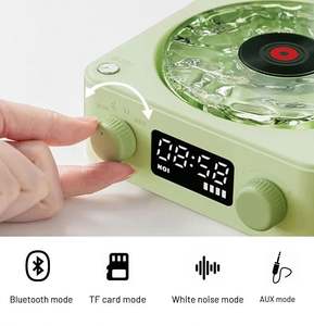 Altoparlante Bluetooth a Forma di Giradischi Retrò con Luci RGB Ritmiche, Rumore Bianco e Funzione Aiuto Sonno - Product Image 5