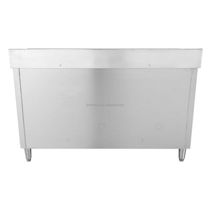 Commercial Double Sink Table with Storage Cabinet, Restaurant Hotel Service Equipment for Catering Use - Product Image 5